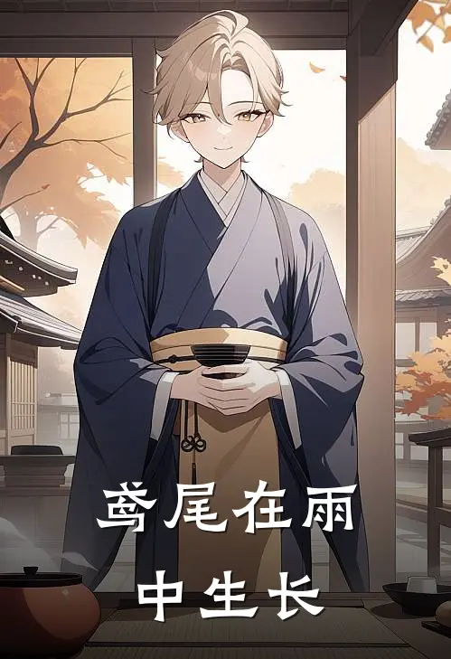 鸢尾在雨中生长